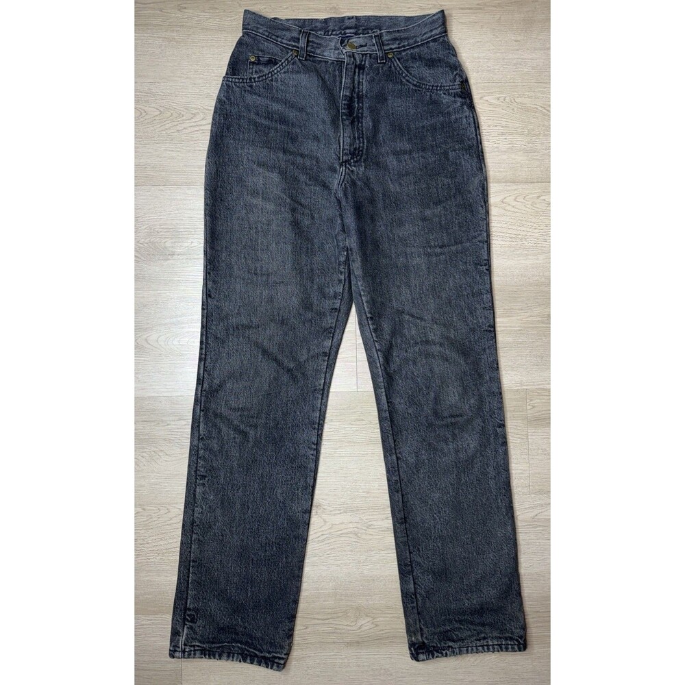 Vintage L.L. Bean Womens Size 10 Flannel Lined Gray Jeans Made in USA Plaid